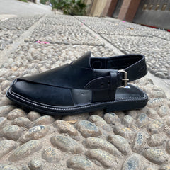 Charssada Chappal black -Pure Leather Handmade