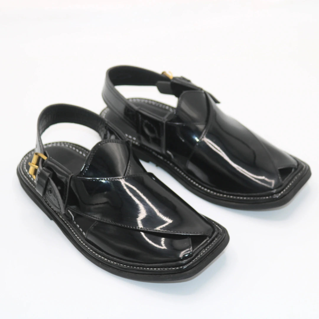Patent Charsadda Chappal ( Black