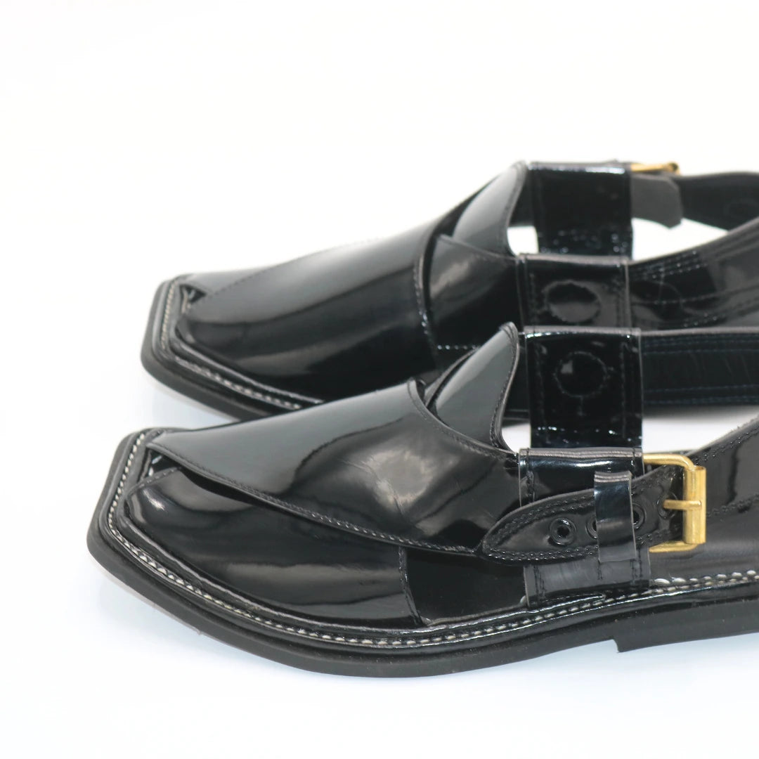 Patent Charsadda Chappal ( Black