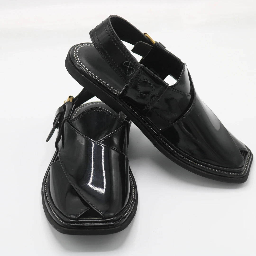 Patent Charsadda Chappal ( Black