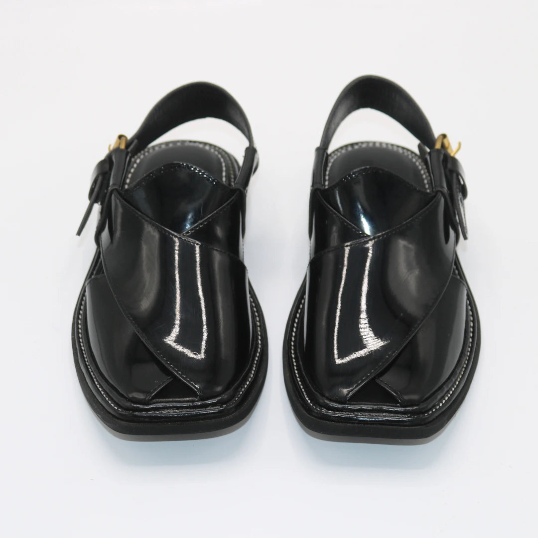 Patent Charsadda Chappal ( Black