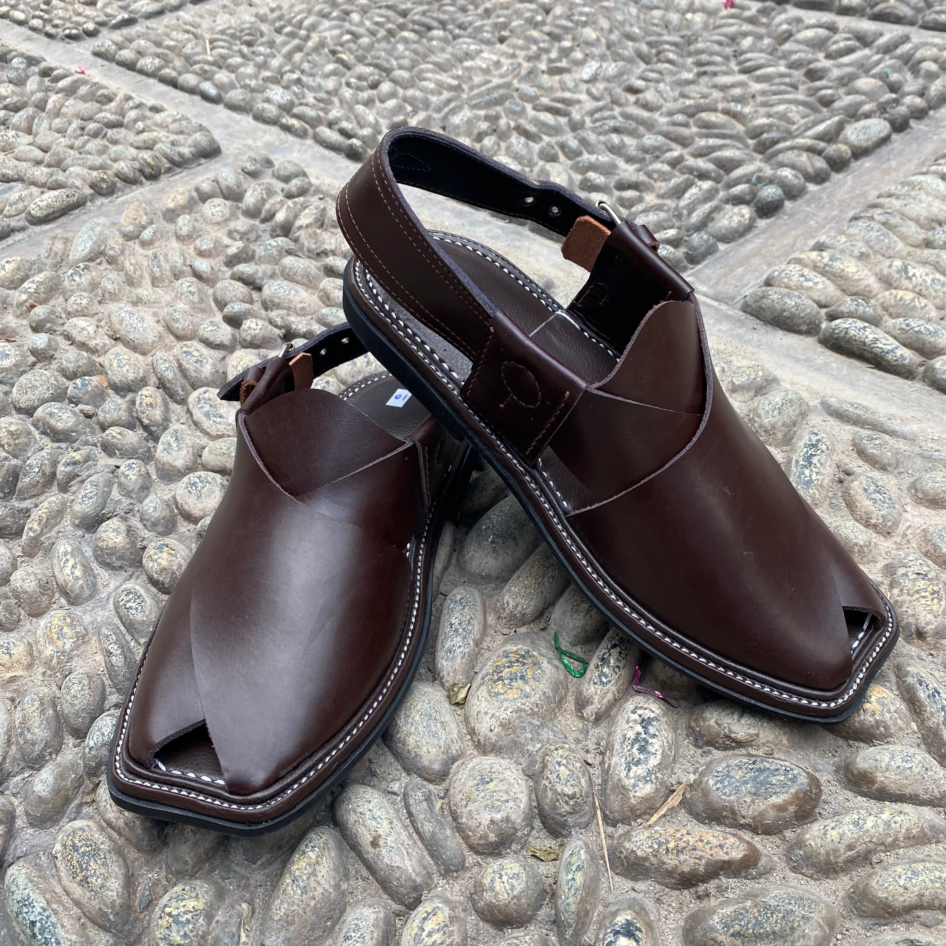 Charssada Chappal Chocolate Brown  -Pure Leather Handmade (