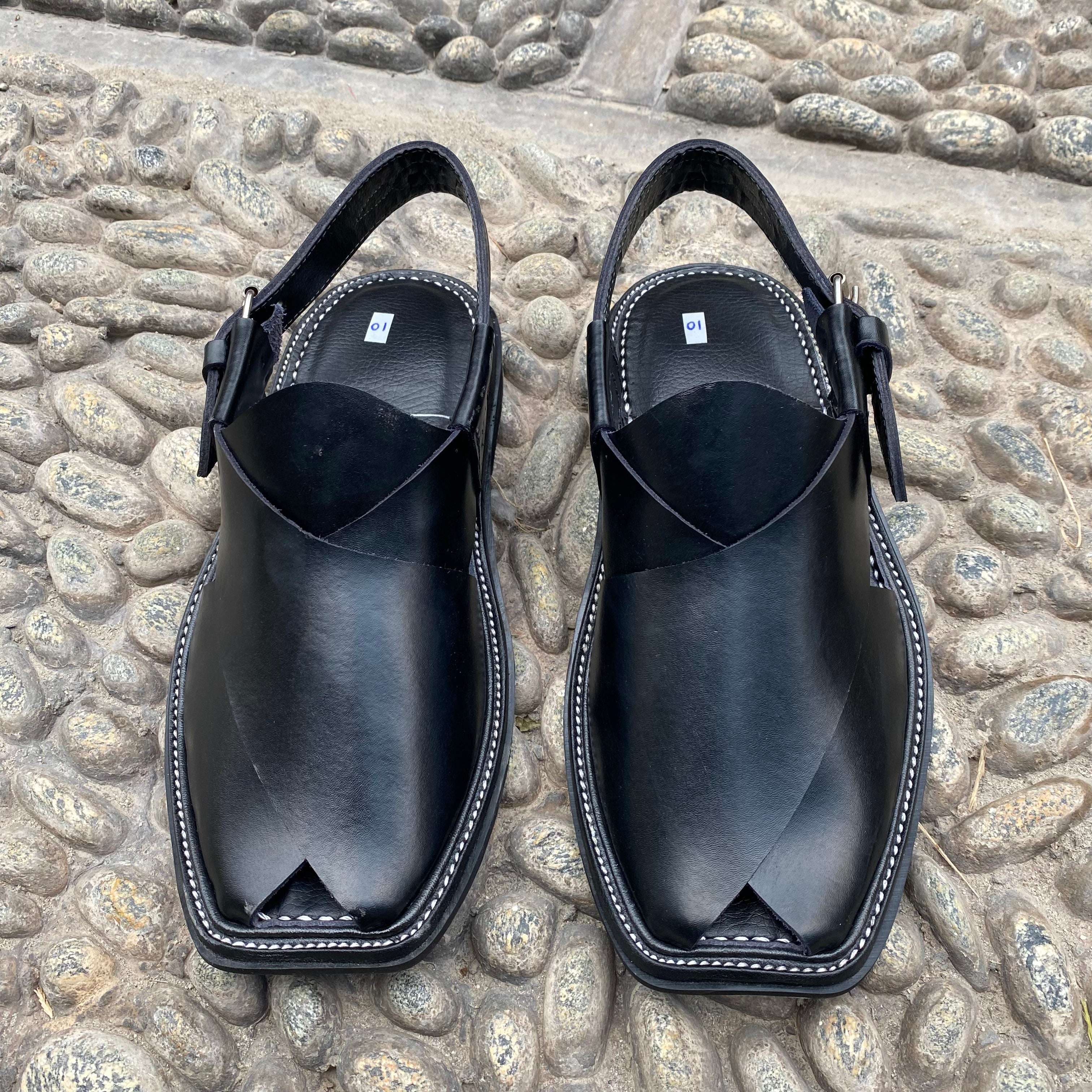 Charssada Chappal black -Pure Leather Handmade