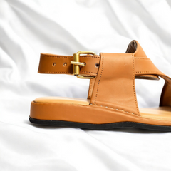 Panjedar Chappal Mate Brown - Pure Leather Handmade Peshawari chappal